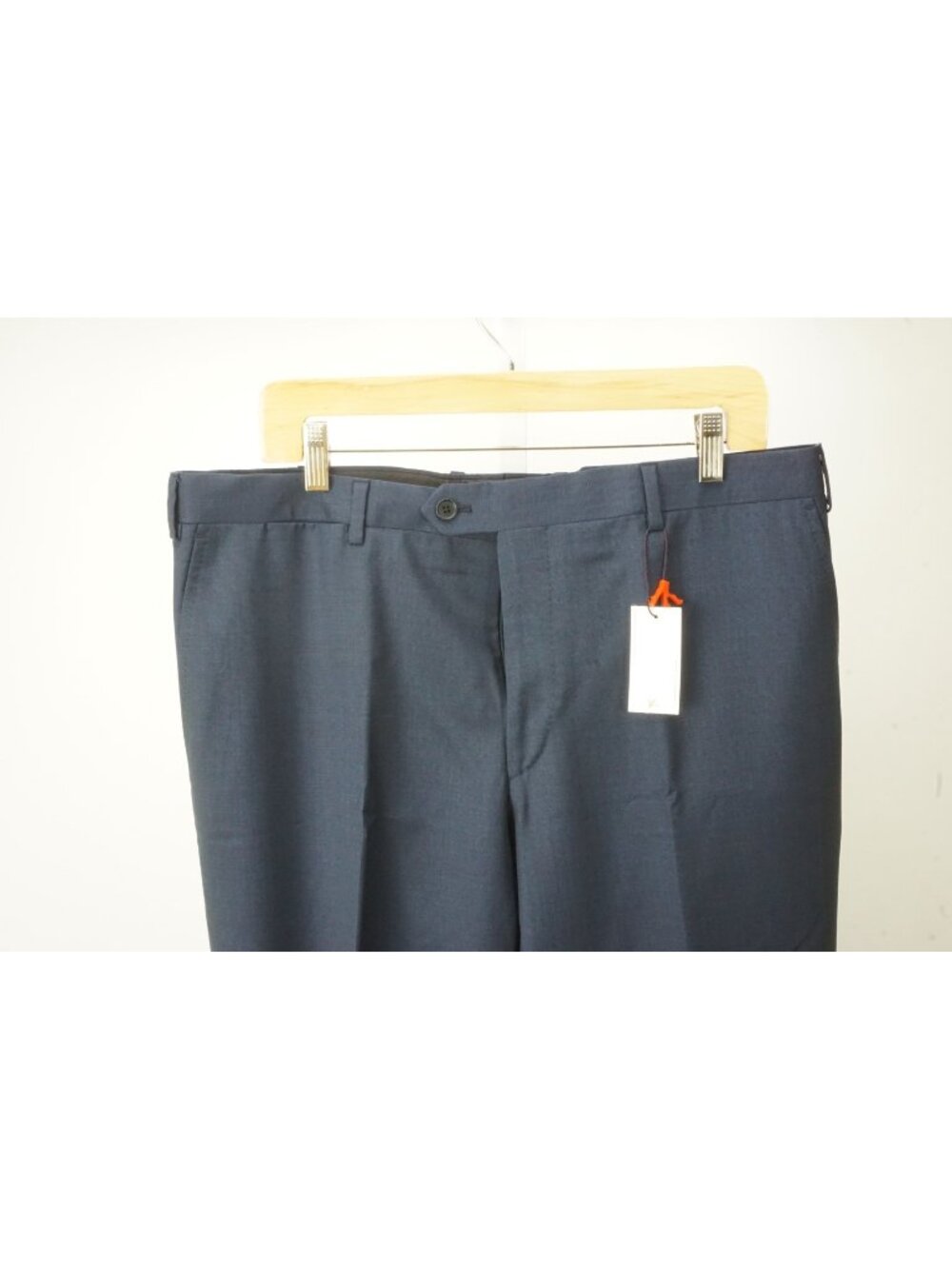 Isaia Blue Pindot 100% S130s Wool Mens Dress Pants Sz 54 EU BRAND NEW
